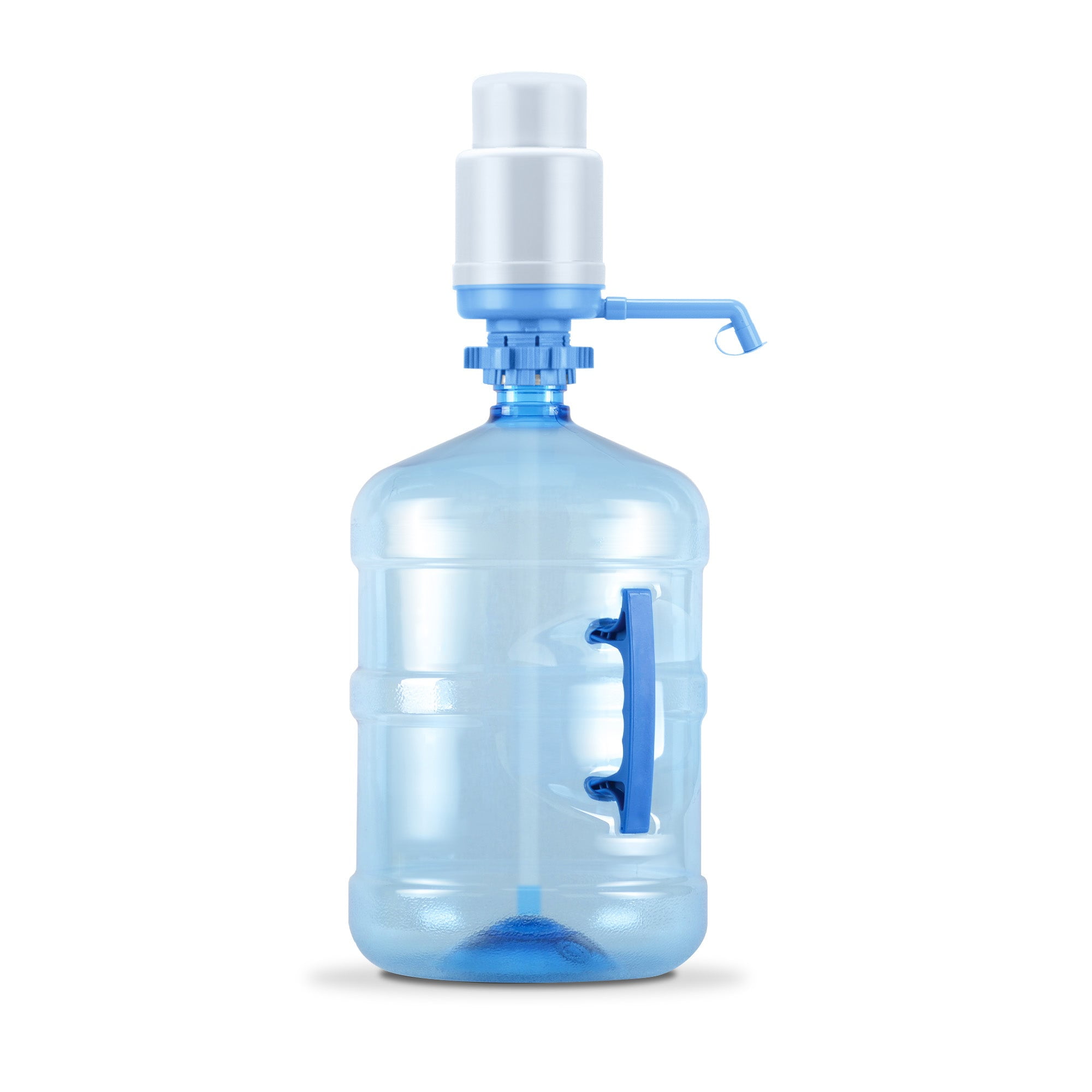 (4 pack) Brio Universal 5 Gallon Manual Beverage Water Pump Made of Sturdy Plastic, Blue