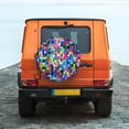 thumbnail image 6 of Goofa Colorful Tie Dye Stained Glass 2 Pattern Universal Tire Cover for Jeep, SUV, Truck, and Trailer – Waterproof, UV-Resistant,Easy to Install, Fits 14"-17" Tires-14 inch, 6 of 6