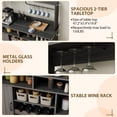 thumbnail image 2 of BouPower Farmhouse Coffee Bar Cabinet with Power Outlets,Wine Bar Cabinet w/9 Wine Racks, Goblet Holder, 3 Glass Holders & Adjustable Shelves,Kitchen Buffet Cabinet for Kitchen Dining Room, 2 of 7