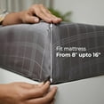 thumbnail image 5 of Earthy Threads Queen Sheet Set - 100% Organic Bamboo 4 Piece Set - Luxurious Silky & Soft - Cooling for Hot Sleepers - Hotel Luxury Bed Sheets - 16"inch Deep Pockets (Charcoal Grey Dobby), 5 of 9