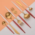 thumbnail image 3 of 4pcs Kitchen Cutlery Set with Knife Spoons Forks Corrosion-resistant 304 Stainless Steel Cooking Utensil Set Tableware, 3 of 9