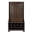 thumbnail image 4 of Atlin Designs Wide Hall Tree with Shoe Storage in Espresso, 4 of 6