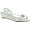 White Satin, variant on touch ups women's geri manmade wedge sandal,silver metallic,5.5 m us