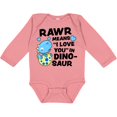 thumbnail image 3 of Inktastic Rawr Means I Love You in Dinosaur Valentine Boys or Girls Long Sleeve Baby Bodysuit, 3 of 5