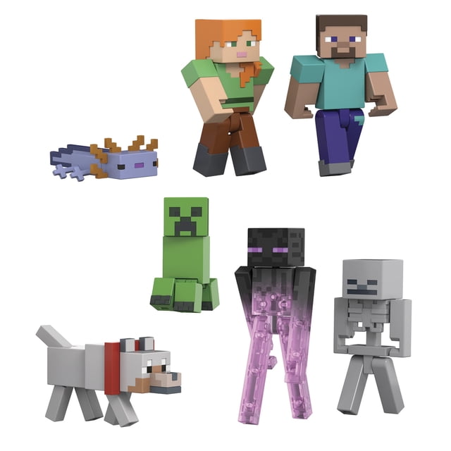 Figura de Accion Mattel Minecraft Paquete Constructor de Mundos 3.25 pulgadas