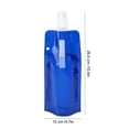 thumbnail image 4 of Collapsible Sports Water Bottle 3 Pack - Foldable Leak Proof Travel Bottles for Camping Hiking, 480mL BPA Free Portable Water Pouch with Carabiner, Outdoor Hydration Gifts, 4 of 9