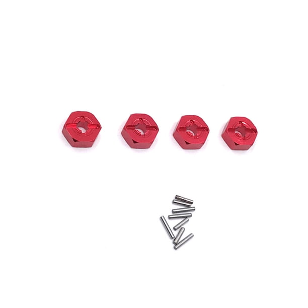 Adaptadores de cubo hexagonal Bewildely 4 piezas Rojo para WL Toy 144010