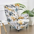 thumbnail image 6 of Stretch Wingback Chair Slipcover 2 Piece Printed All Inclusive Cushion Covers-AA-(27.5-31.3")L x(31.5-36.2")W x(37.4-43.3")H, 6 of 9