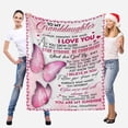 thumbnail image 2 of LHSHID Personalized Custom Name Message Blanket to My Granddaughter Always Remember How Much I Love You Luxury Soft Warm Lightweight Throw Blanket Bed Couch, 2 of 6
