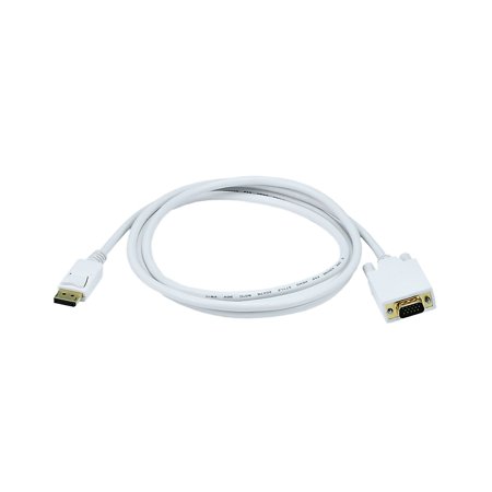 UPC: 0844660060192 | Monoprice 6  DisplayPort Male to VGA Male 28AWG Cable White 106019