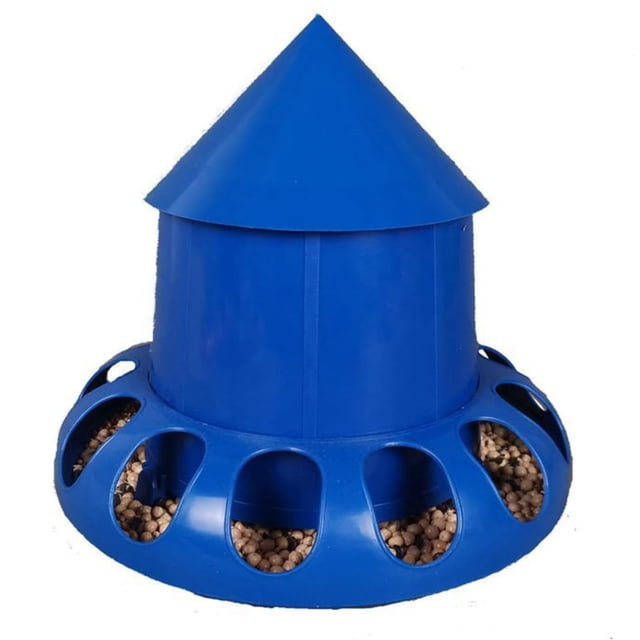 Methold Comedero automático antidesbordamiento para pájaros, extraíble, 2 kg, 11 litros, para fácil acceso y jardín (azul) Suministros de alimentación y agua para mascotas