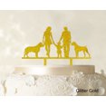thumbnail image 1 of Printtoo Wedding Cake Topper With Child And Pets Family Silhouette Cake Topper Decoration Cake Color Option Available 6-7 Inches Wide, 1 of 1
