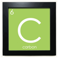 thumbnail image 1 of Chestry Éléments Période Table Chalcogens Élément Carbone C Noir Cadre Carré Photo Mur Table, 1 of 3