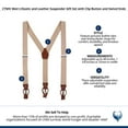 thumbnail image 5 of CTM  Elastic and Leather Suspender Gift Set with Clip Button and Swivel Ends (Men), 5 of 5