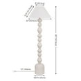 thumbnail image 3 of Safavieh 66" Lanie Mid-Century Resin Floor Lamps, White Washed, 3 of 5