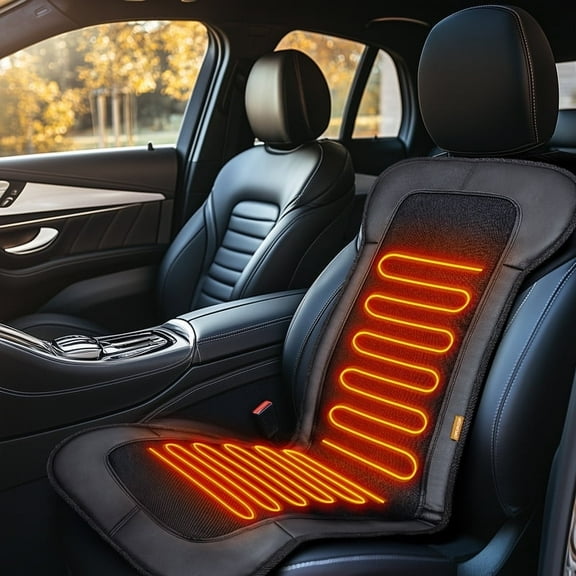 Heated Car Seat Cushion with Fast-Heating, Extended Cover for Winter