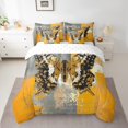 thumbnail image 2 of YST 7-Piece Boho Butterfly Comforter Set, Yellow Gray Ombre, King – Modern Abstract Design, Watercolor-Inspired, 2 of 4