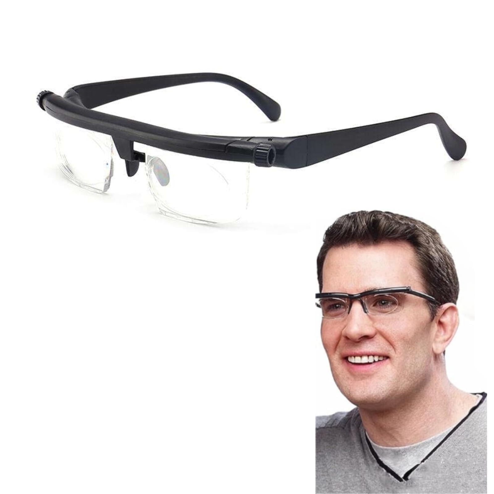 Adjustable Glasses Dial Vision, Adjustable Vision Eyeglasses Near and Far Sight for Men And Women, Adjustable Reading Glasses for Seniors Men and Women