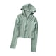 thumbnail image 5 of Chaqueta deportiva ajustada con capucha y cremallera para mujer, camisa de manga larga para entrenamiento rápido, ropa de Yoga, Top de otoño e invierno, 5 of 6