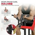 thumbnail image 4 of HeeH 2-in-1 Bicep Curl & Tricep Extension Machine - Arm Workout Bench for Home Gym (Red), 4 of 7