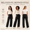 thumbnail image 5 of YOIAVAIOY Womens Loose Fit Pants Soft Comfy Casual Trousers Straight Leg Drawstring Waist Jogging Pant Daily Wear, 5 of 5