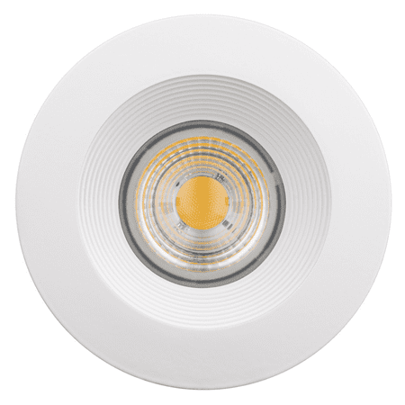 

Perlglow 4 inch Square White Baffle Downlight Luminaire LED Recessed Light Fixtures Ceiling Lights Dimmable 4100k.