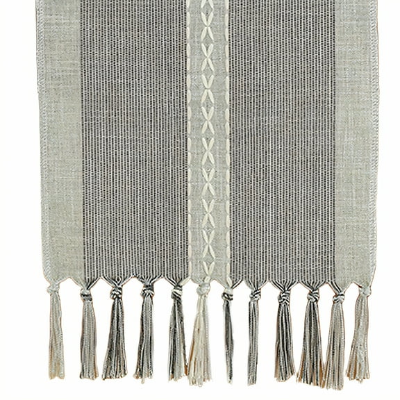 AUQ Table Runner,Soft Polyester Fiber Farmhouse Table Runner,Crisp Surface Detail Summer Table Runner,Gray,33*275cm