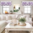 thumbnail image 4 of Lavender Valance Curtain Purple Floral Leaves Plant White Background Window Valances Rod Pocket Short Curtains Window Treatments for Kitchen Bedroom Bathroom Laundry 42" x 18", 4 of 9