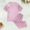 thumbnail image 5 of Zszcpp Newborn Kids Pj'S Outfit Lounge Set Girls Boys Dot Polka Print T-Shirt Loungewear Button Down Pants Set Short Sleeve Sleepwear Clothes Sets, 5 of 5