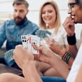 thumbnail image 5 of Naipes Baraja de cartas Paquete de 2 cartas de póquer Juego de naipes con impresión grande gigante para adultos Personas mayores Juegos de cartas para juegos familiares Fiesta nocturna Casino Magic (v, 5 of 5