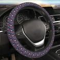 thumbnail image 6 of KLL Car Steering Wheel Cover, Universal 15 inch, Soft Elastic and Comfortable,Car Accessories Decorations-Skull starry sky flower, 6 of 7
