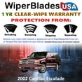 thumbnail image 2 of 2002 Cadillac Escalade Beam Wiper Blades Wipers w/1yr Warranty (Set of 2) (WiperBladesUSA), 2 of 5