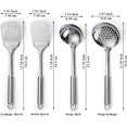 thumbnail image 2 of shiyou-Stainless Steel Cooking Utensils Set 4 Pieces, Kitchen Tools Set Include Metal Spatula Set, Kitchen Skimmer, Soup Ladle, Kitchen Gadgets Essentials New Home Must Have, 2 of 4