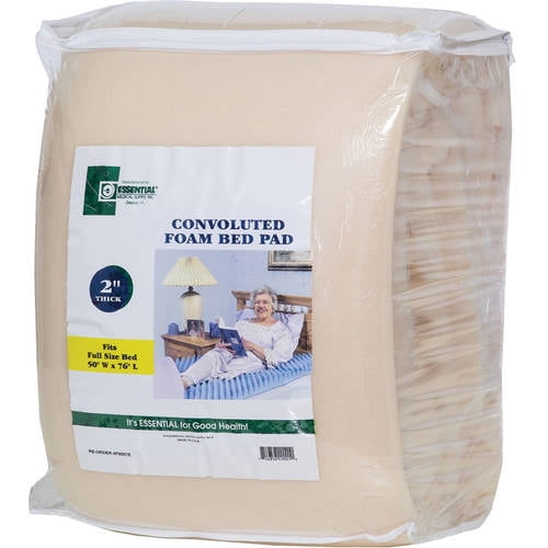 Essential Medical Supply Convoluted Foam Bed Pad for Home Beds