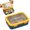Yellow, variant on Stainless Steel Lunch Box, 3 Compartment Container with Leakproof Lids for Adults School Work Office Portable Food Storage Bentos Box