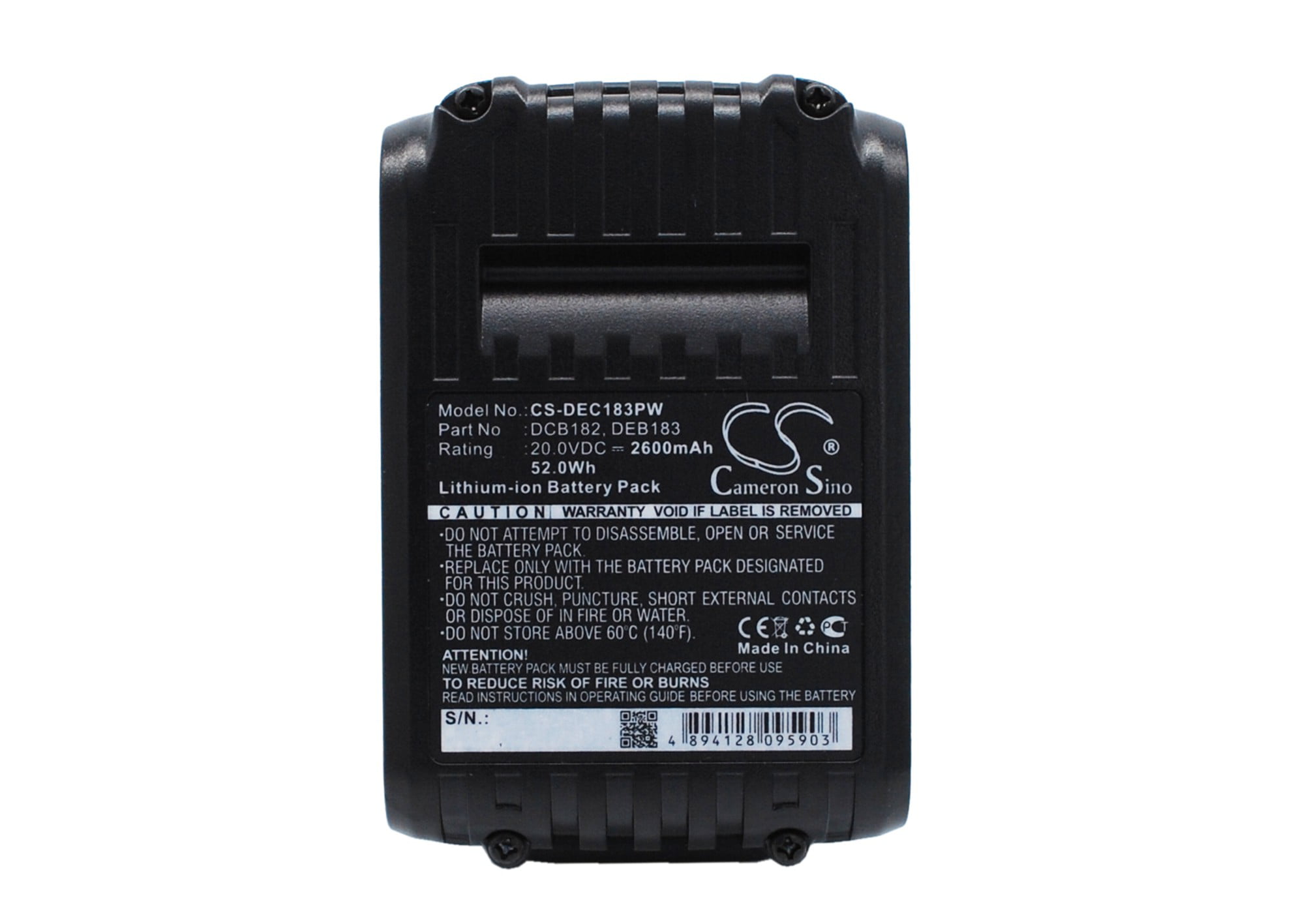Battery for DCD780 DCF885 DCS393 DCB182 DCB183 20V 2600mAh Walmart.com