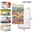 thumbnail image 6 of Yayeee 2 Pack Hand Towels for Bathroom 100% Cotton 16" x 28" Soft Absorbent Kitchen Towel, Abstract Wavy Landscape, 6 of 7