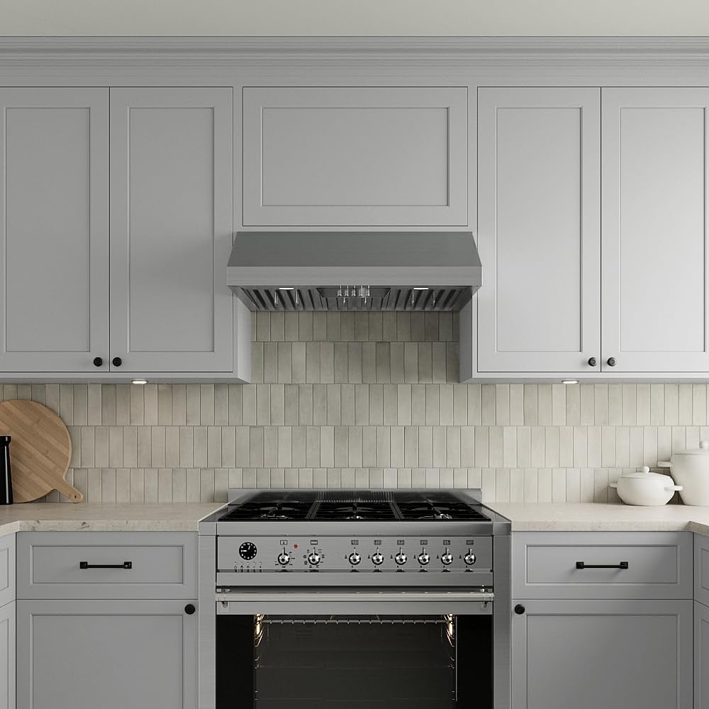 Streamline 30 in. Locri Ductless Undermount 406 CFM Range Hood in Brushed Stainless Steel with Baffle Filters, Push Button Control, LED Lights