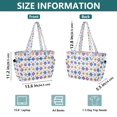 thumbnail image 4 of FORMRS Tote Bag for Women Quilted Large Capacity Travel Work Carry On Shoulder Handbag, Purple Retro Shapes, 4 of 7