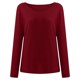thumbnail image 4 of Moda mujer casual suelto pulóver botón de manga larga cuello redondo camisetas tops Pompotops  gfhjh16024, 4 of 8