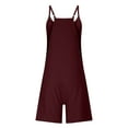 thumbnail image 5 of HOOJT Women's Rompers Dress Fashion Underneath Jumpsuits for Women Summer Solid Color Casual Sleeveless Suspender Loose Spaghetti Strap Shorts Jumpsuit with Pockets, 5 of 8