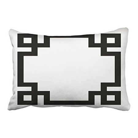 Winhome Decorative Decors Black And White Greek Key Border Throw Winhome Decorative Decors Black And White Greek Key Border Throw Pillow Case Cushion Cover Home Sofa