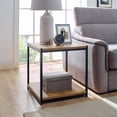 thumbnail image 5 of Eden Home Wood & Metal Frame End Table with Storage Shelf in Oak Brown, 5 of 6