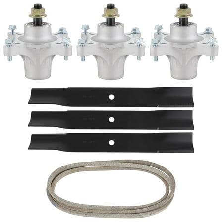 CCIYU Mower Deck Rebuild Kit, Lawn Mower Deck Parts Rebuild Kit Fit for Toro 50 Timecutter SS5000 SS5035 SS5060 MX5000 MX5060, 1 Belt 3 Blades 3 spindle assembly