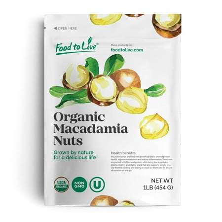 Food To Live ® Organic Macadamia Nuts (Raw) (1 Pound)