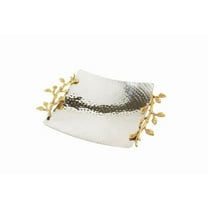 Elegance  Gilt Leaf Square Tray