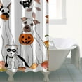 thumbnail image 4 of Halloween Dogs in Ghost Costumes Shower Curtain 72"x72" ,Bathroom Decorative Shower Curtains Set with 12 Hooks,Modern Waterproof Washable Shower Curtain, 4 of 6