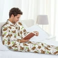 thumbnail image 6 of Hirioo Cute Sloth for Men's Pajama Sets 2 Piece Pjs Men's Long-Sleeved Pajama Set Button Down Sleepwear,S-XXL-X-Large, 6 of 7