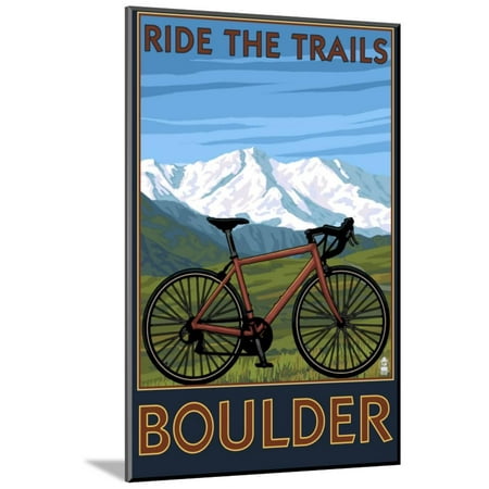 Mountain Bike - Boulder, Colorado, c.2009 Wood Mounted Print Wall Art By Lantern