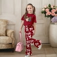 thumbnail image 2 of Gaexia Toddler Girl Lounge Set,Valentine's Day Girls Outfit Cute Bow Heart Print Short Sleeve Top With Flare Leg Pants Toddler Two Piece Matching Fashion Clothes,7-8 Years, 2 of 6